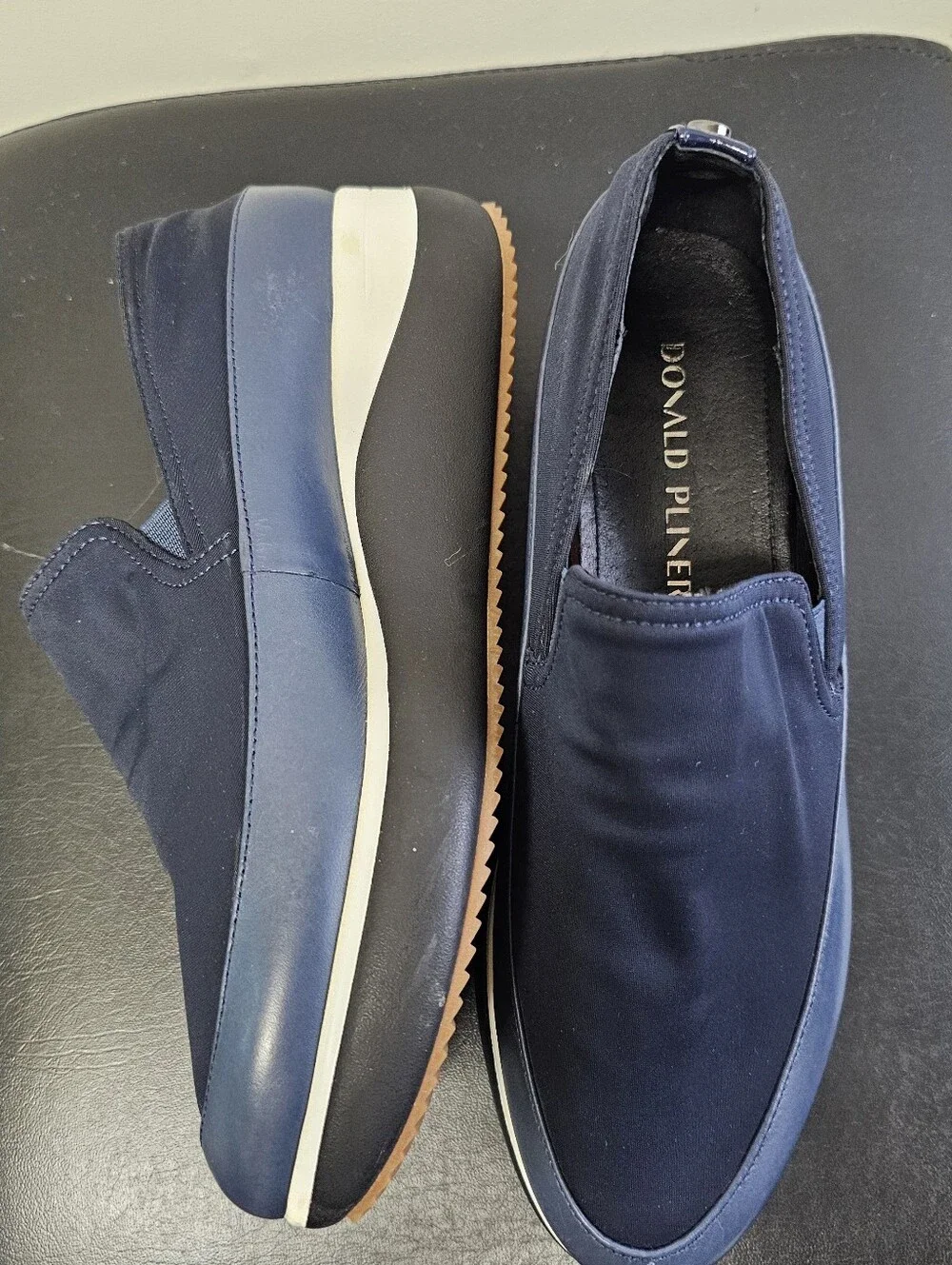 Donald J. Pliner Lizzee Navy Slip-On Platform Sneaker Size 7.5